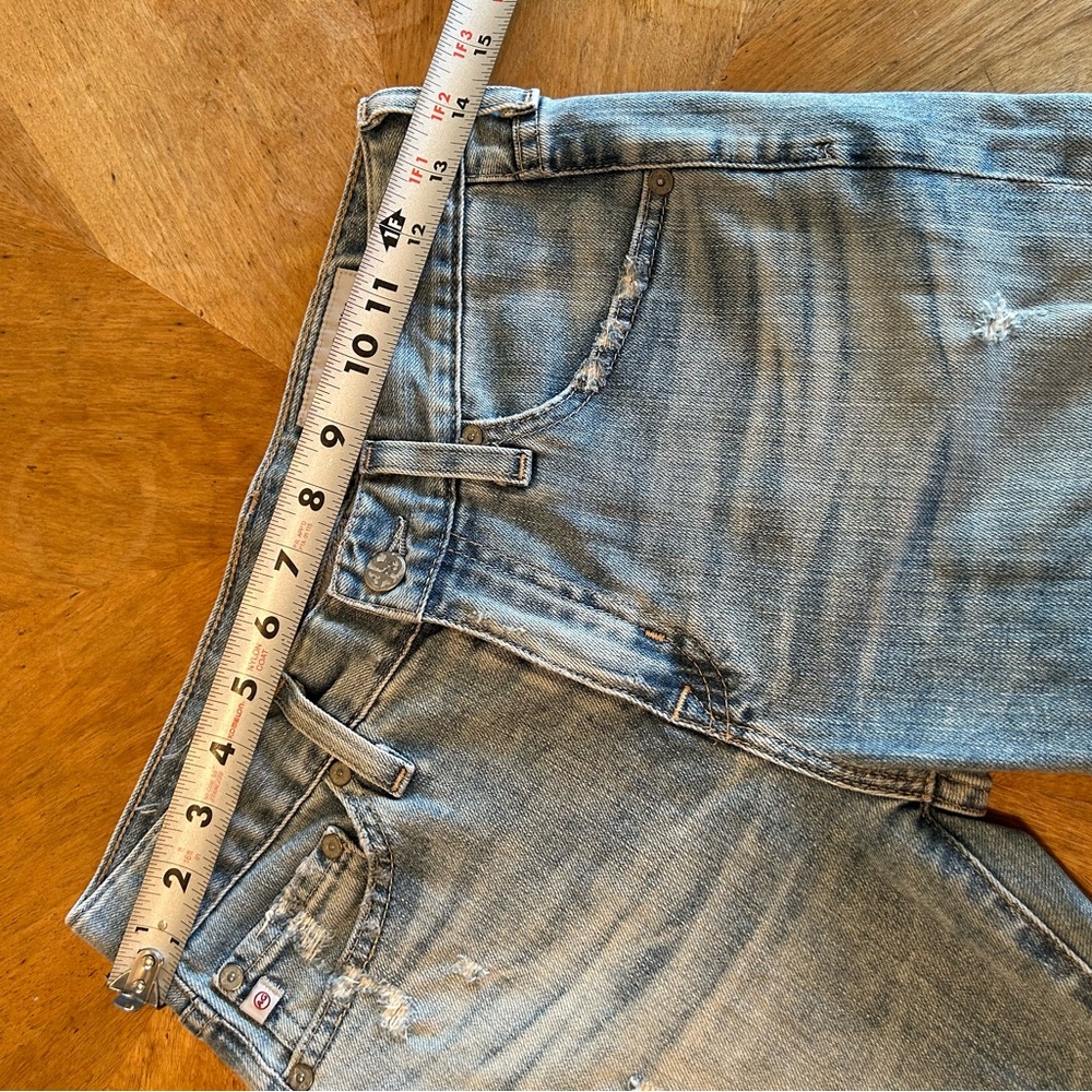 AG Adriano Goldschmied Ex‑Boyfriend Slouchy Slim AG‑ED Distressed Torn Jeans 24R - Picture 10 of 13